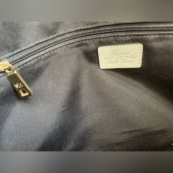 Lauren Ralph Lauren Black and white large leather Tote NWOT - Picture 2 of 10